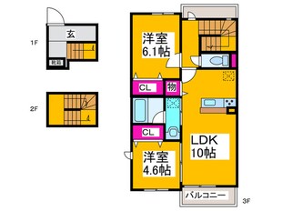 グランヴェール泉ヶ丘Ｖの物件間取画像